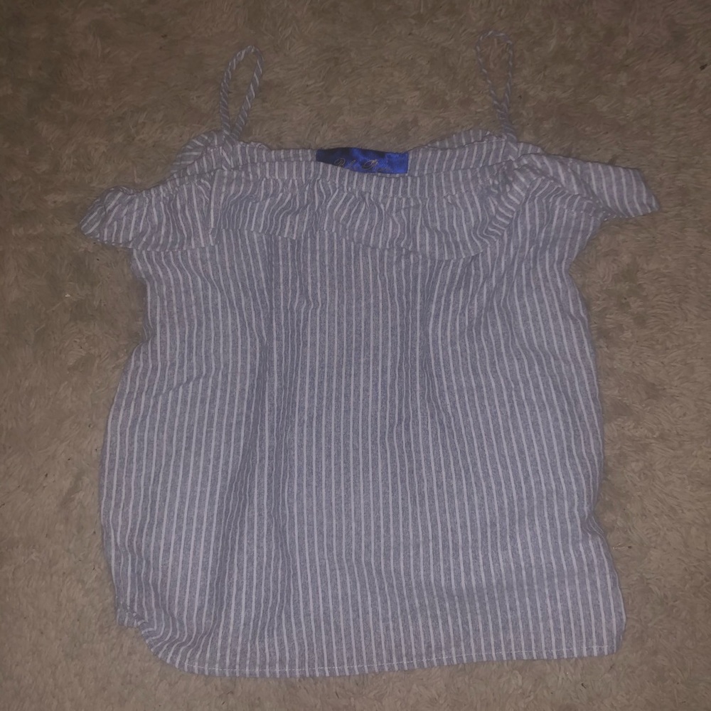 5/$20 Blue Rain size medium ruffles  tank top